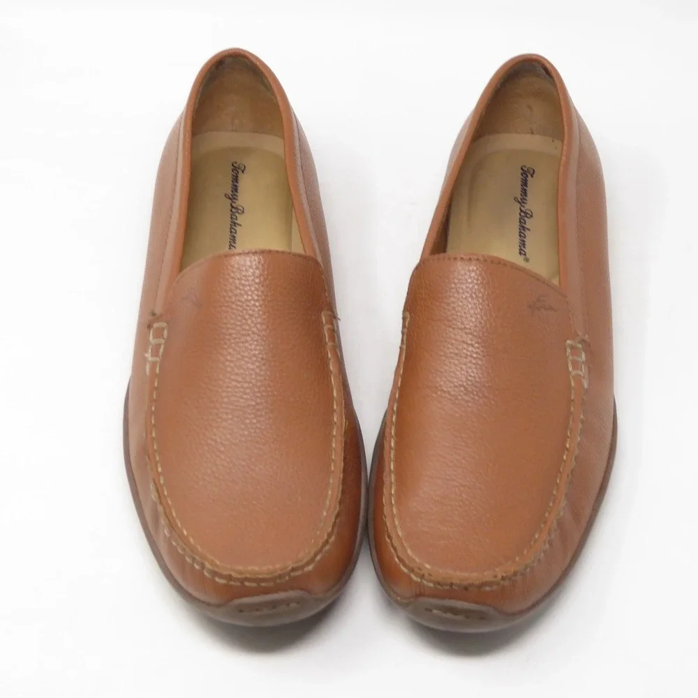 Tommy Bahama Mens Orion Venetian Driving Loafers Tan Leather TB7S00045 Size 9D